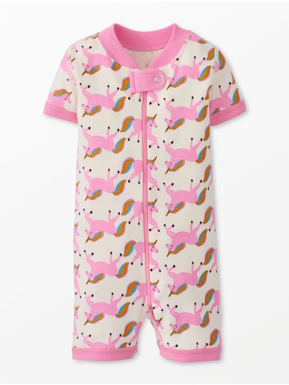 New! 🔥 Hanna Andersson Pink Unicorn Double Zip Romper